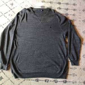 Dark grey gathered sweater